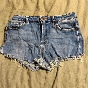 Just Black Hand-Cut Denim Shorts